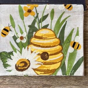 New Embroidered Beehive Table Runner
